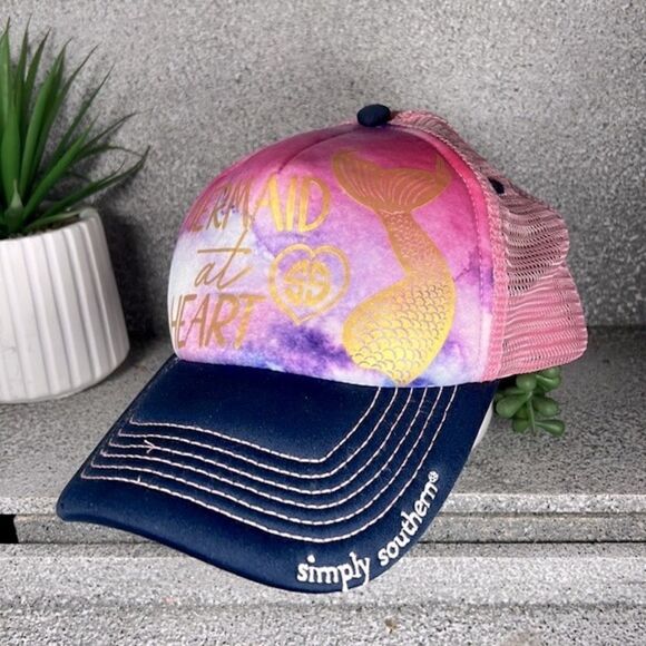 Simply Southern Mermaid At Heart Tie Dye Hat Snapback Beach - Picture 3 of 6